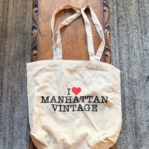 Manhattan Vintage Canvas Tote Bag